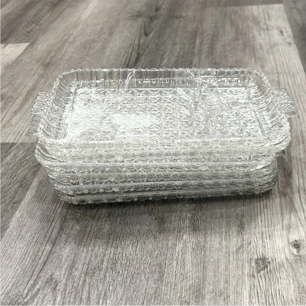 Antique Anchor Hocking Serva Snack trays, EUC - Picture 2 of 2